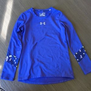 Under Armour Girls Long Sleeve Polyester Shirt Fitted